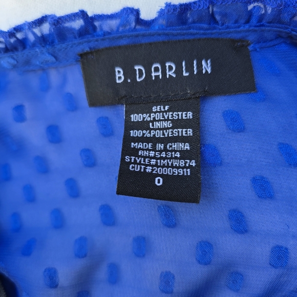 B Darlin Royal Blue Long Sleeve Dress - Picture 4 of 12